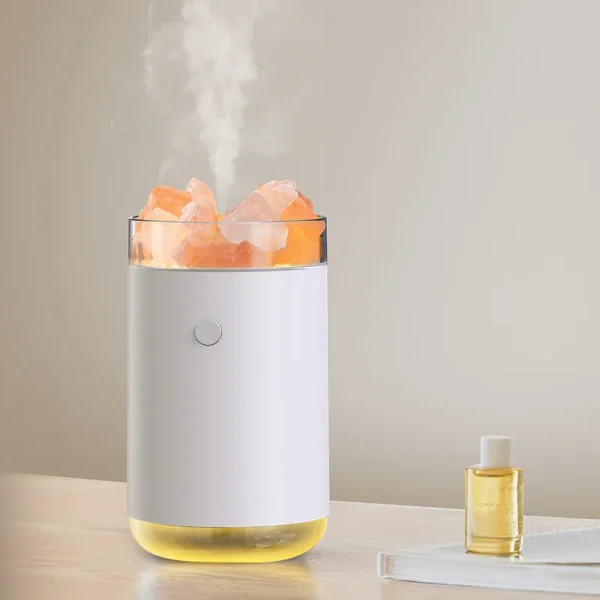 Salt lamp humidifier